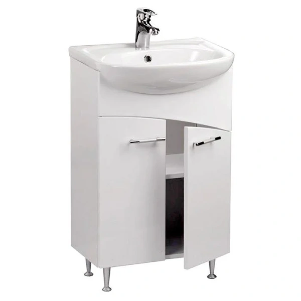 Раковина Cersanit Erica 50 см белая, 1 отверстие для смесителя S-UM-ERI50/1-w (детальная фотография), подвесные, пристенные