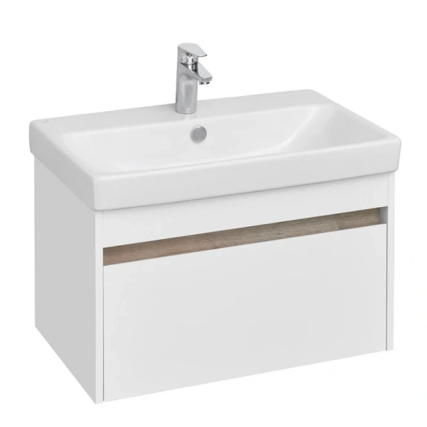 Тумба с раковиной подвесная Акватон Марти 70 см белая 1A2675K0MY010 (детальная фотография)