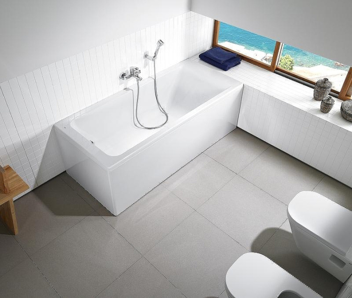 Ванна акриловая Roca Easy 170x75 см без гидромассажа ZRU9302899 (детальная фотография), 170 см