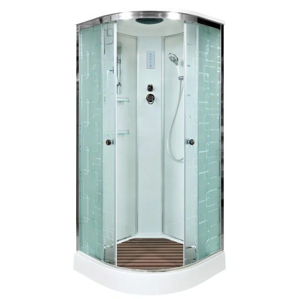 Душевая кабина Deto EM 80x80 см с освещением EM1580EL (детальная фотография), 80х80