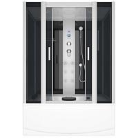 Душевой бокс, задние стенки чёрные, стекло тонированное, Erlit Comfort ER 4517TP-C4