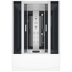 Душевой бокс, задние стенки чёрные, стекло тонированное, Erlit Comfort ER 4517TP-C4