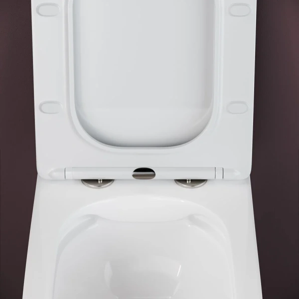 Унитаз подвесной Ceramica Nova Metric безободковый CN3007 (детальная фотография), без бачка, со скрытым бачком