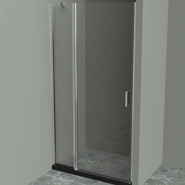 Душевая дверь в нишу BelBagno UNO 90 см стекло прозрачное UNO-B-12-30+60-C-Cr (детальная фотография)