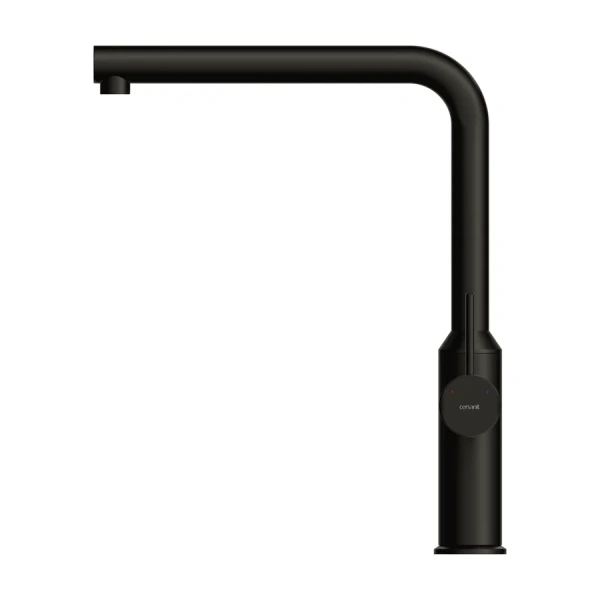 Смеситель для кухни Cersanit Flavis черный матовый 68240 (детальная фотография), однорычажные, двухрычажные