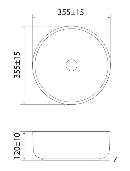 Раковина IDDIS Ray 36 см белая матовая RAYWM03i27 (детальная фотография), современные, hi-tech