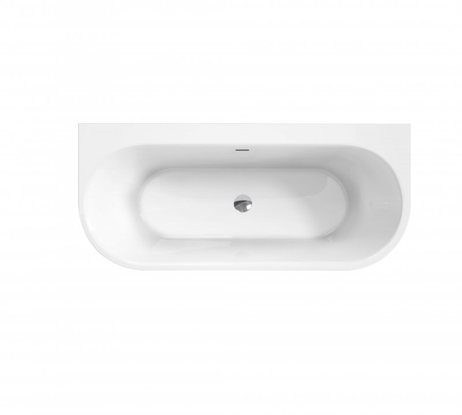 Ванна акриловая BelBagno 170x75 см пристенная BB711-1700-750 (детальная фотография), овальные