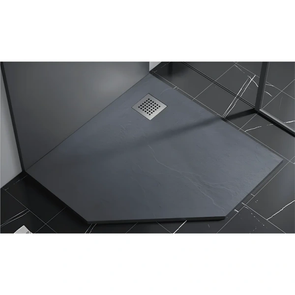 Душевой поддон RGW Stone Tray-G 90x90 см графит 14155099-02-11 (детальная фотография), многоугольные