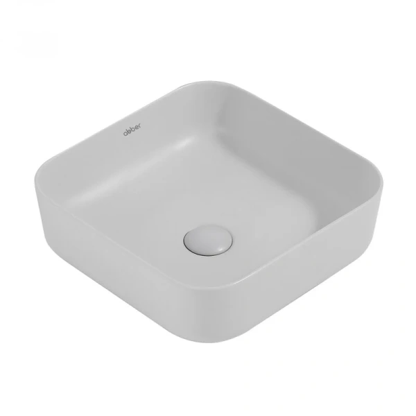 Раковина Abber Rechteck 38,5 см светло-серая матовая AC2211MLG (детальная фотография)