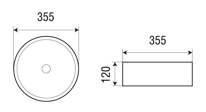 Раковина Azario 35.5 см белая матовая AZ-3134-MW (детальная фотография), современные, hi-tech