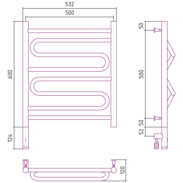 Схема (детальная фотография), s образные, вертикальные