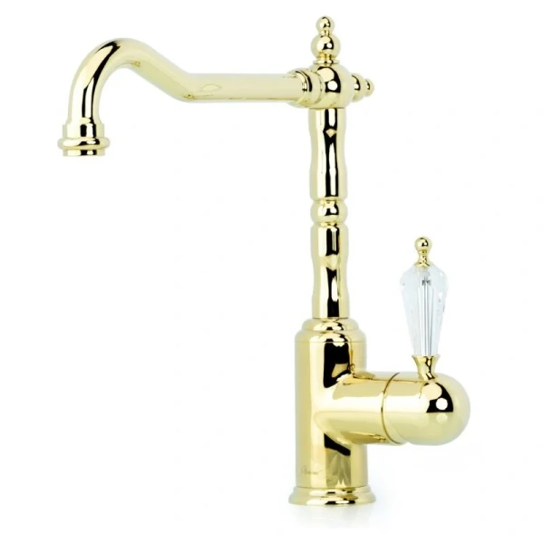 Смеситель для кухни Boheme Kitchen золото ручка Swarovski 102-SW (детальная фотография)