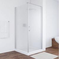 Душевой уголок профиль матовый хром стекло сатин Vegas-glass