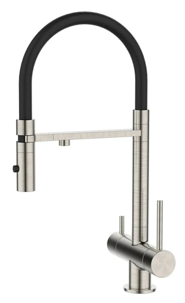 Смеситель для питьевой воды IDDIS Ace с гибким изливом сатин ACEBNFFi05 (детальная фотография)