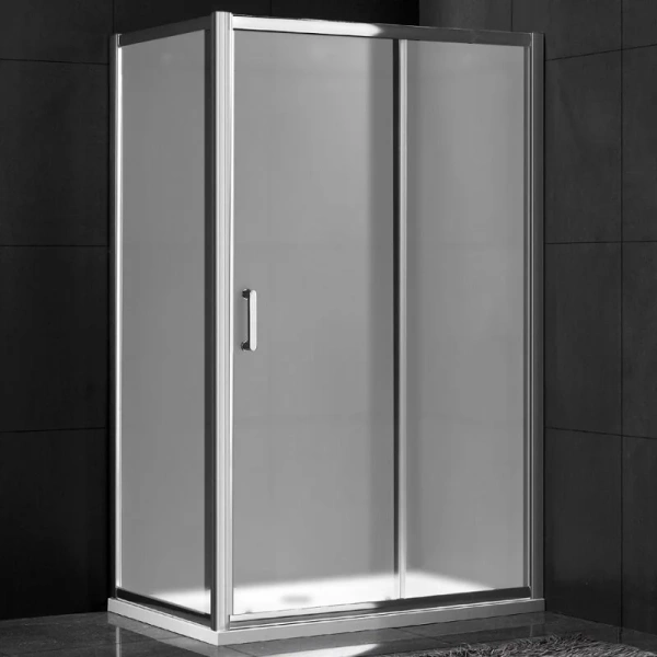 Душевая дверь в нишу Gemy Victoria 120 см стекло матовое S30191AM (детальная фотография), 120 см