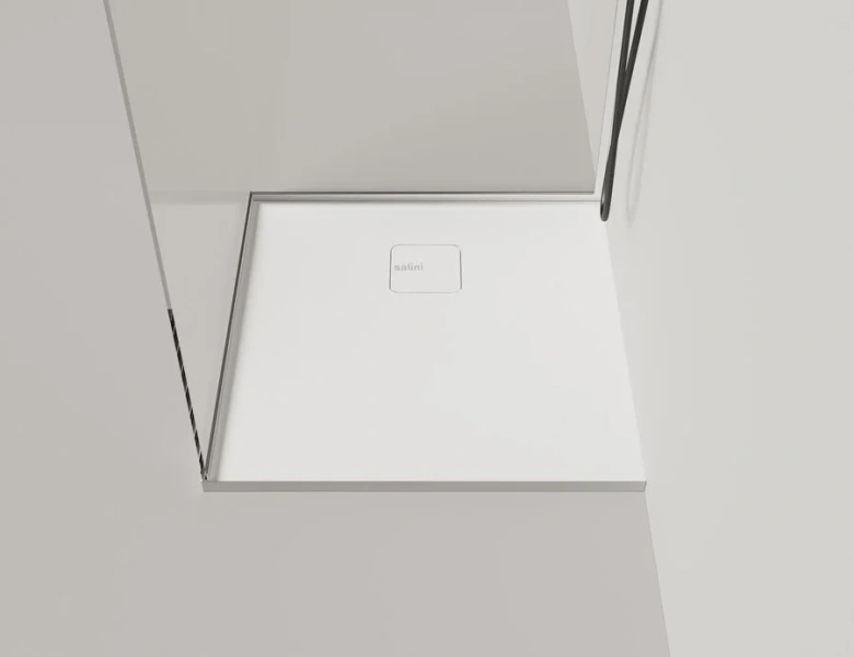 Душевой поддон Salini Oasi 80х80 см белый матовый 120323M (детальная фотография), из искусственного камня