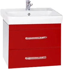 Тумба под раковину подвесная Misty Эмилия 55 см красная