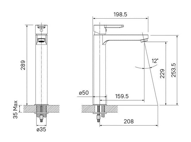 Смеситель для раковины IDDIS Sena высокий SENSB01i01 (детальная фотография), для раковины