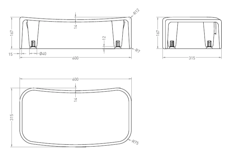 Ступень для ванны Salini Oriente Ofuro Step белая глянцевая 1905101G (детальная фотография), по запросу