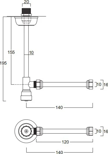 Угловой кран, цвет хром, Simas 120006 CR (детальная фотография), в наличии