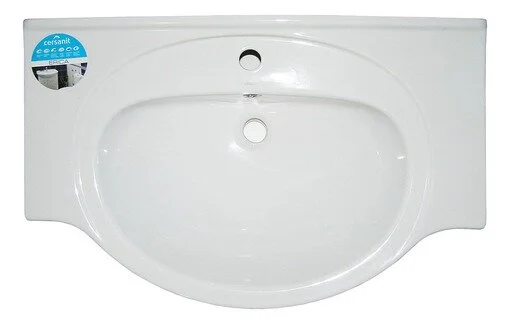 Раковина Cersanit Erica 70 см белая S-UM-ERI70/1-w (детальная фотография), подвесные, пристенные