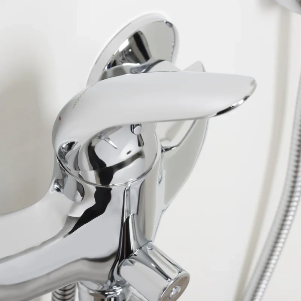 Смеситель для ванны WasserKRAFT Rossel с длинным изливом 2802L (детальная фотография), с душевой лейкой index_1