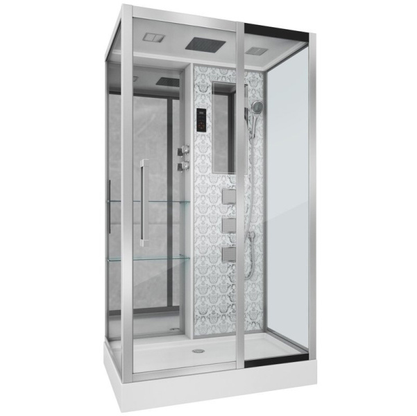 Душевая кабина Niagara Luxe 7713W 117х82 см прямоугольная (детальная фотография), со средним поддоном
