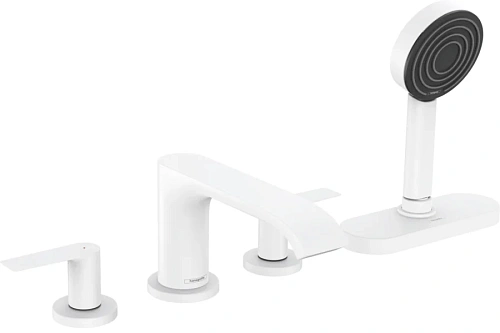 Смеситель для ванны Hansgrohe Vivenis белый матовый - фото 3