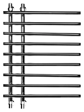 Полотенцесушитель водяной Ника Bamboo 80x60 см хром