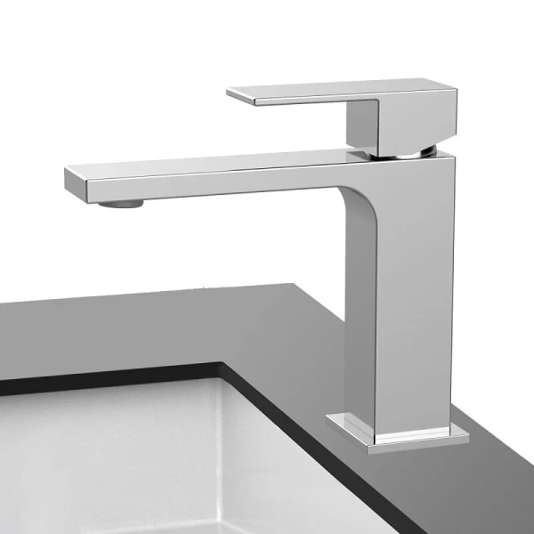 Смеситель для раковины Vincea Cube VBF-1C01 однорычажный (детальная фотография), современные, hi-tech