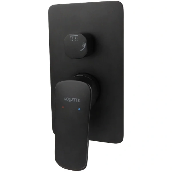 Смеситель для душа Акватек Вега черный AQ1046MB (детальная фотография)