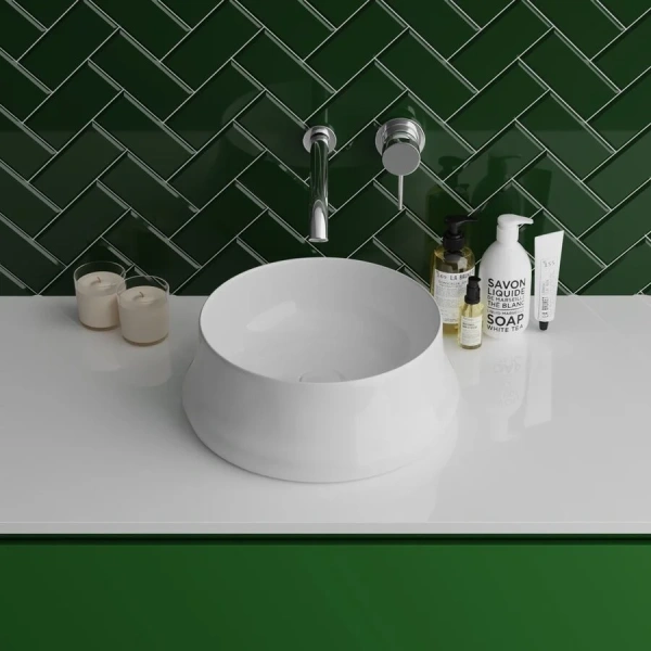 Раковина Grossman 40 см накладная GR-3023 (детальная фотография), в форме чаши, круглой формы