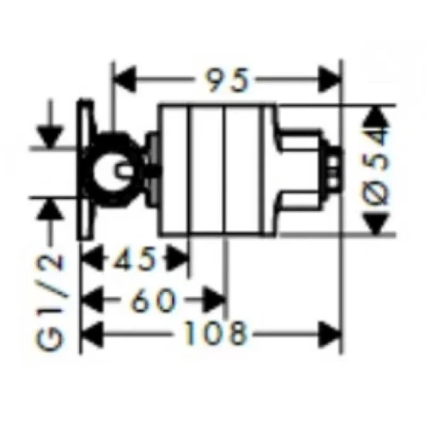 Скрытая часть Hansgrohe для гигиенического смесителя 29235180 (детальная фотография), в наличии