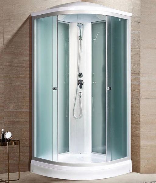 Душевая кабина River Nara Light 90х90 см с поддоном NARA LIGHT 90/15 MT (детальная фотография), полукруглые, четверть круга