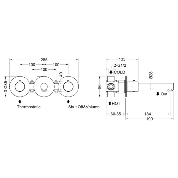 Смеситель для раковины Timo Saona черный матовый 2382/03SM (детальная фотография), для раковины