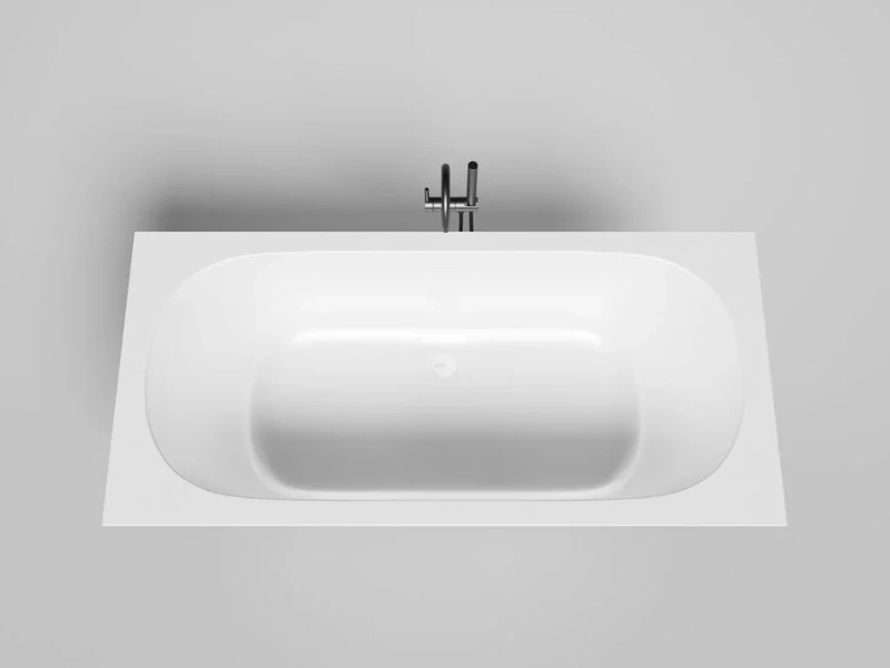 Ванна из искусственного камня Salini Ornella Axis Kit 190x90 см S-Sense (Sapirit) матовый 103512M (детальная фотография)