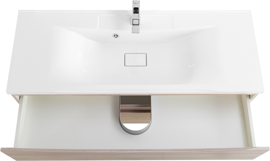 Тумба под раковину подвесная BelBagno Marino 120 см с двумя выкатными ящиками, rovere grigio MARINO-1200-2C-SO-RG-P (детальная фотография), 120 см