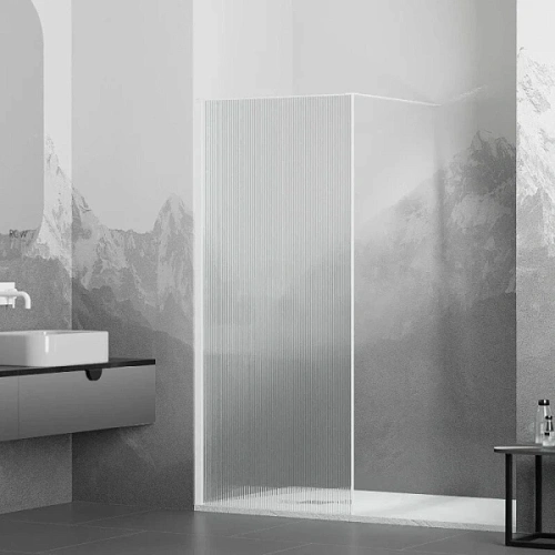 Душевая перегородка RGW Walk In WA-08W 90 см профиль белый - фото 3