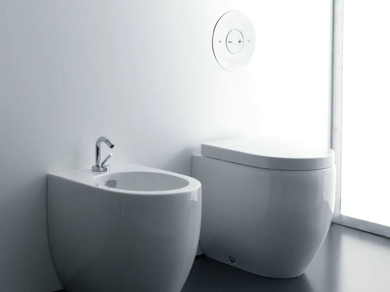 Унитаз напольный Kerasan Flo приставной 311401 (детальная фотография), приставные, встраиваемые