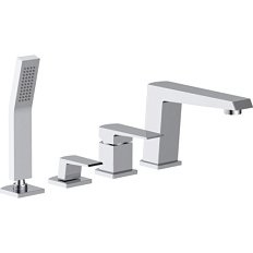 Смеситель на борт ванны BelBagno Arlie с ручным душем, хром