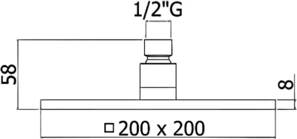 Верхний душ Paffoni Syncro черный ZSOF075NO (детальная фотография), верхние души