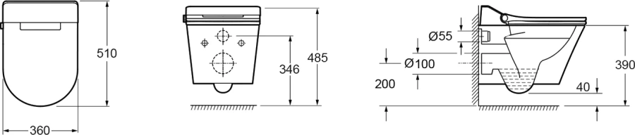 Унитаз подвесной Lavinia Boho Smart V-Clean умный 335901RS (детальная фотография) index_1