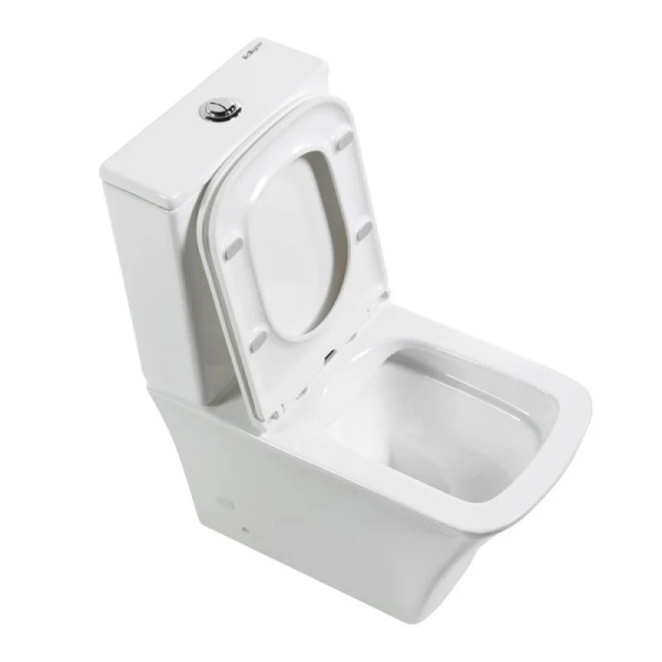 Унитаз компакт BelBagno Marmi BB052CPR безободковый (детальная фотография), белые