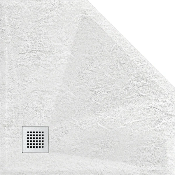 Душевой поддон Vincea 100x100 см белый матовый VST-4SP1010W (детальная фотография), из искусственного камня