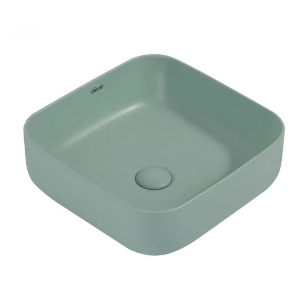 Раковина Abber Rechteck 38,5 см светло-зеленая матовая AC2211MCG (детальная фотография)
