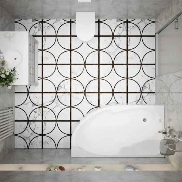 Ванна акриловая Triton OMP София Щ0000067269/Щ0000067270, 150 x 95 см, левая/правая, белая (детальная фотография), белые