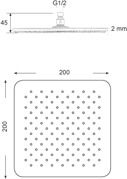 Верхний душ Migliore Rimini хром 29662 (детальная фотография), в наличии