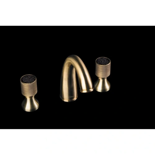 Смеситель для раковины Boheme Royal Cristal бронза/черный - фото 4