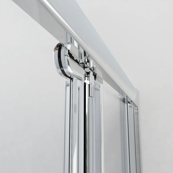 Душевая дверь в нишу Vincea Garda 80 см стекло шиншилла VDB-1G800CH (детальная фотография), рифленые