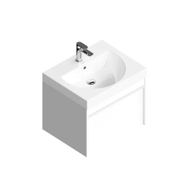 Тумба под раковину подвесная Kerama Marazzi Modula 60 см белая MOD.60.1+1\WHT (детальная фотография), комплект (набор)